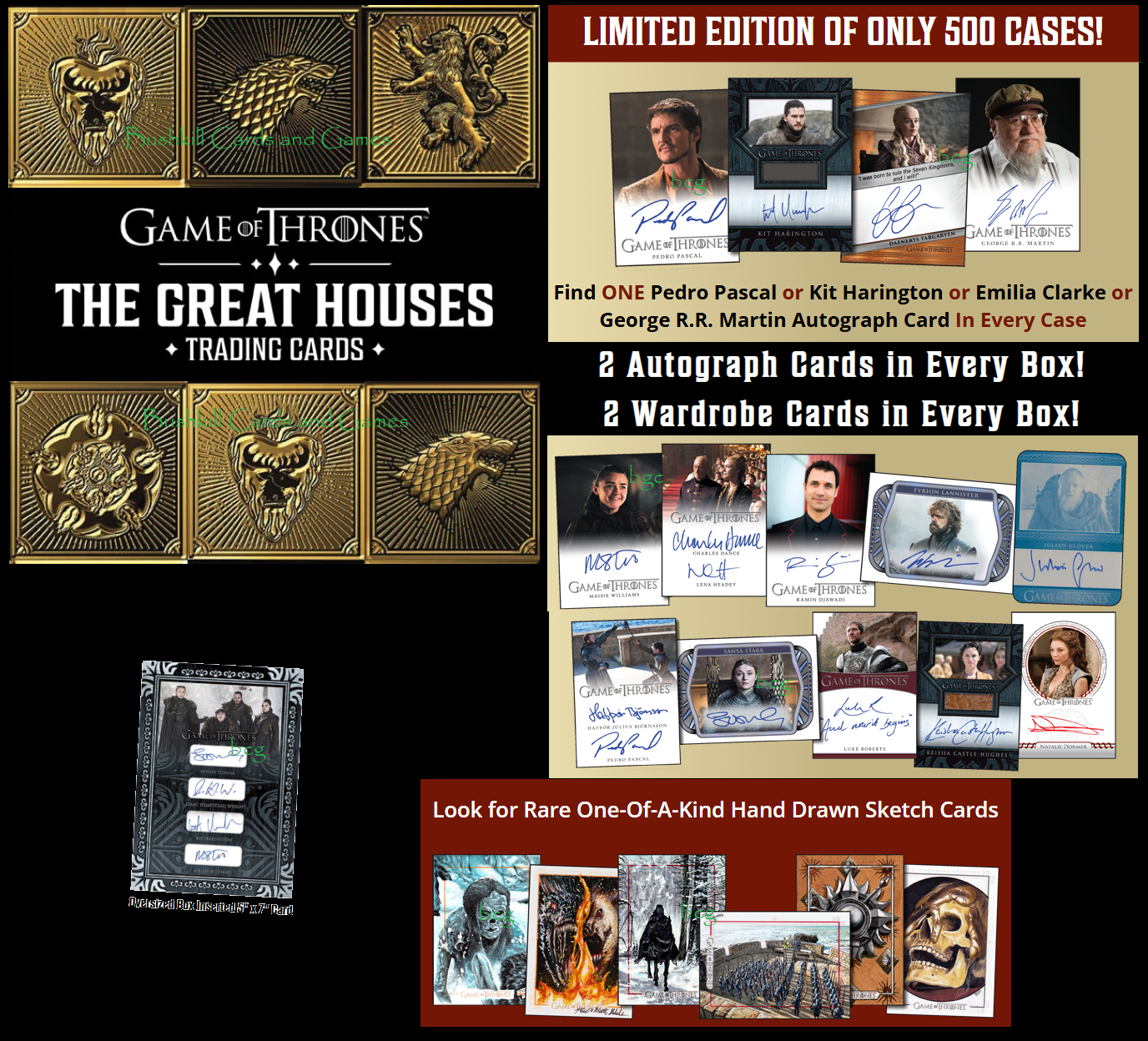 Game of Thrones The Great Houses Trading Cards Factory Sealed Case of 20 Boxes (2025 Rittenhouse Archives) (PRE-SALE 12/10/2025)