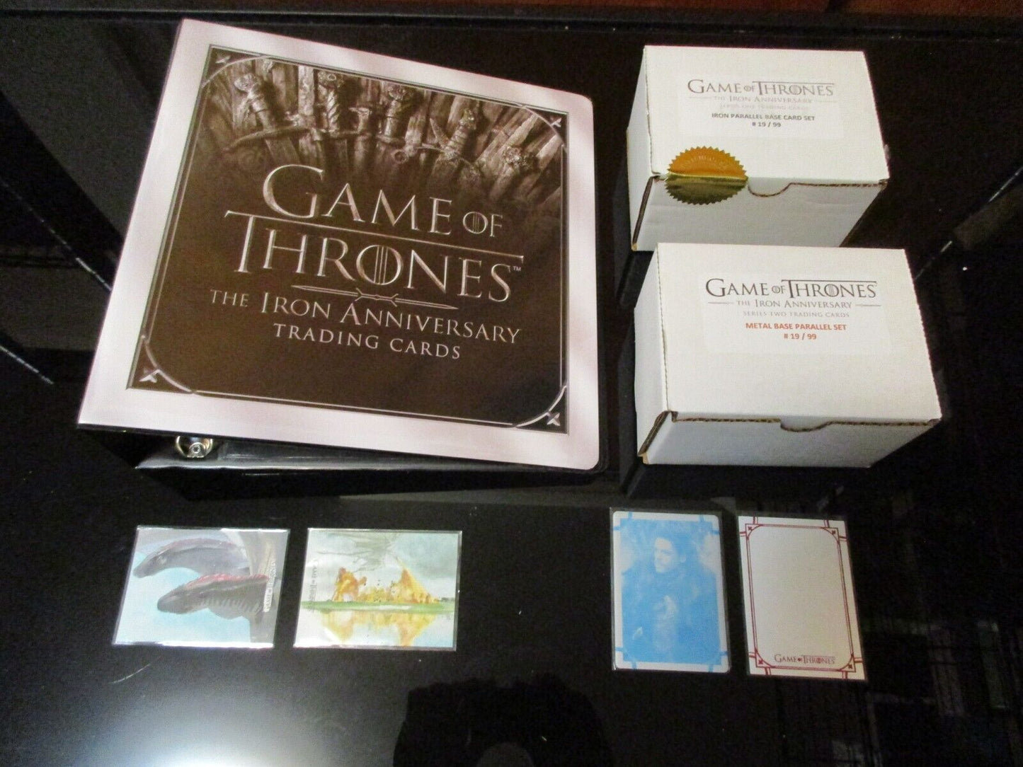 Game of Thrones Iron Anniversary Series 1 & Series 2 Near Master Sets with Parallels (2021 Rittenhouse Archives)