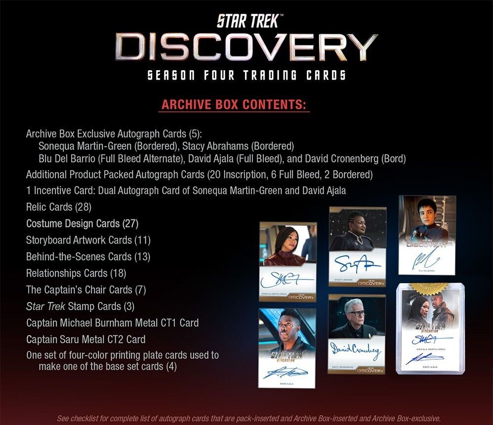 Star Trek Discovery Season 4 Trading Cards Factory Sealed ARCHIVE BOX (2023 Rittenhouse Archives)